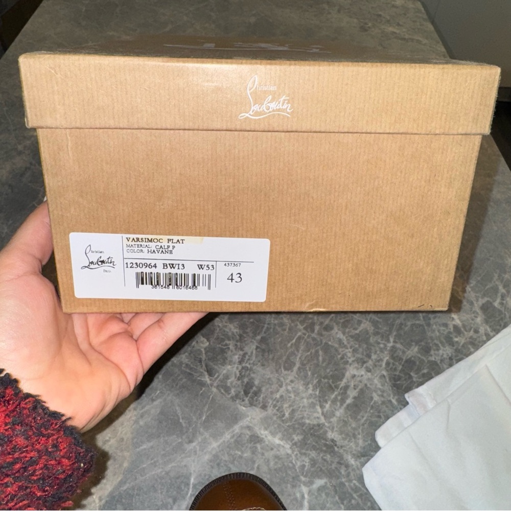 New Size 43 Christian Louboutin Varsimoc monogram-plaque leather loafers brown - Picture 10 of 10